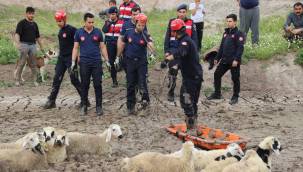 Kayseri'de bataklık 2 saat süren operasyonu..