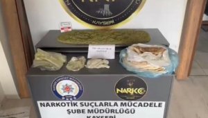 Kayseri'de 3 kilogram esrar ele geçirildi 