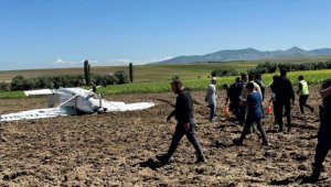 Aksaray'da zorunlu iniş yapan sivil eğitim uçağındaki 2 kişi yaralandı