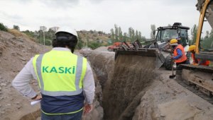 KASKİ, Germir'de su şebeke hatlarını yeniliyor