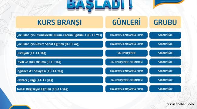 KAYMEK Sanat ve Mesleki Eğitim Yaz Dönemi Kurs Kayıtları Başladı