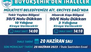 Kayseri Büyükşehir'den Erciyes'de kiralık dükkan
