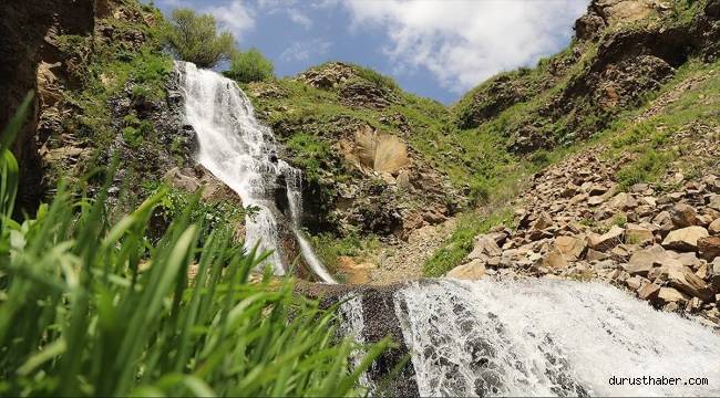 "Uçan su" Susuz Şelalesi, kar ve yağmur sularıyla daha coşkun akıyor