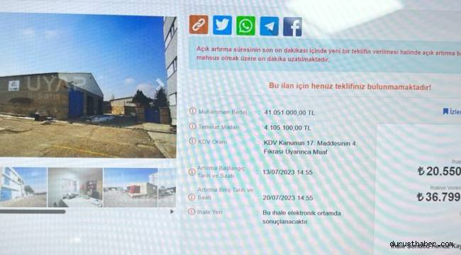 Beğendik Marketlere ait depo icradan satışa çıkarıldı