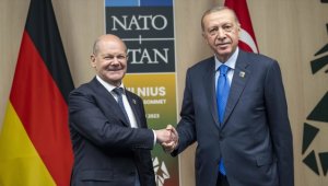 Cumhurbaşkanı Erdoğan, Almanya Başbakanı Scholz ile görüştü