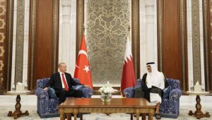 Cumhurbaşkanı Erdoğan, Katar Emiri Al Sani ile görüştü