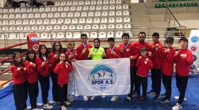 Spor A.Ş. Türkiye Kick Boks Şampiyonası’ndan 14 madalyayla döndü