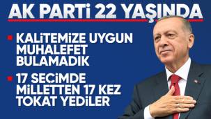 AK Parti 22 yaşında! Ankara'da, Cumhurbaşkanı Erdoğan'ın katılımıyla coşkulu kutlama