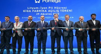 Cumhurbaşkanı Yardımcısı Yılmaz, Pomega Enerji Depolama Teknolojileri Pil Hücresi Fabrikası açılışında konuştu: