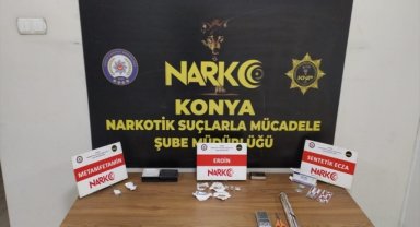 Konya'da uyuşturucu operasyonlarında 4 zanlı tutuklandı