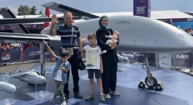 50 günlük bebeğiyle TEKNOFEST heyecanına ortak oldu