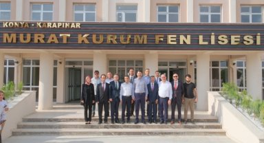 AK Parti İstanbul Milletvekili Kurum, Konya'da adının verildiği okulu gezdi