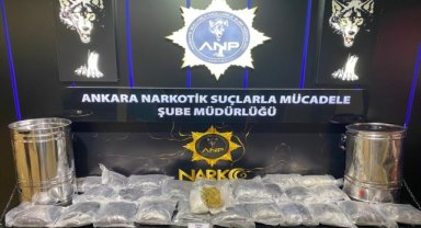 Ankara'da 18 kilo 100 gram esrar ele geçirildi