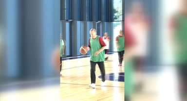 Cumhurbaşkanı Erdoğan, basketbol oynadı