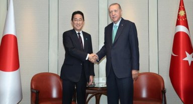 Cumhurbaşkanı Erdoğan, Japonya Başbakanı Kişida Fumio'yu kabul etti