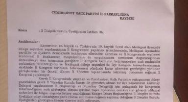 Demirtaş, CHP il disiplin kurulundan istifa etti