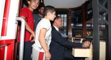 Gölbaşı'nda nostaljik tramvayın test sürüşü yapıldı