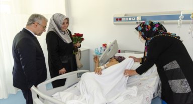 Kahramankazan Müftülüğü çalışanları, tedavi gören hastaları ziyaret etti