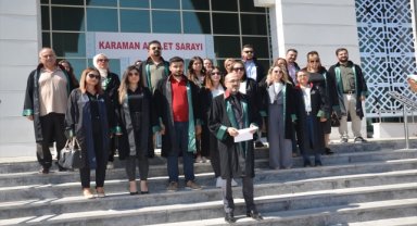 Karaman'da avukatlara yönelik saldırılar protesto edildi