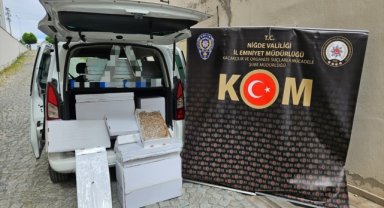 Niğde'de 136 bin dolu makaron ele geçirildi