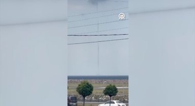 Ordu'da denizde çıkan hortum görüntülendi