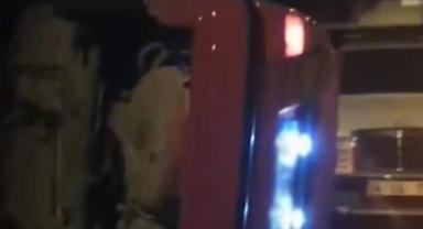 Seyir halindeki araç devrildi: bir kişi yaralandı