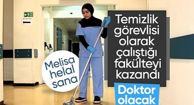 Temizlik personeli olarak çalıştığı üniversitenin tıp fakültesini kazandı