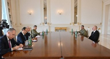 Azerbaycan Cumhurbaşkanı Aliyev, Milli Savunma Bakanı Güler'i kabul etti
