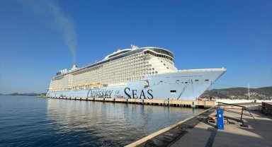 Bahamalar bayraklı dev gemiyle Bodrum'a 4 bin 187 turist geldi