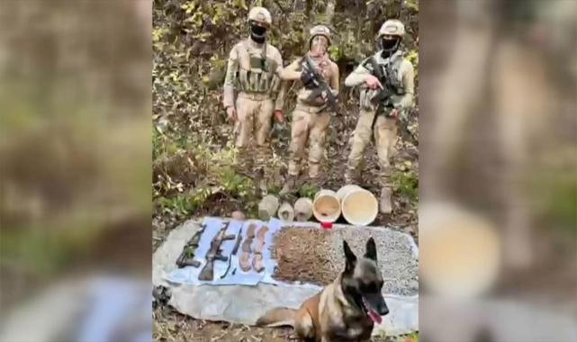 Bitlis kırsalında silah, mühimmat ve yaşam malzemeleri ele geçirildi