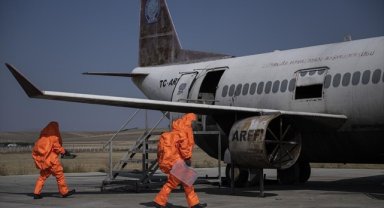 Esenboğa Havalimanı'nda "kimyasal madde" tatbikatı