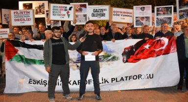 Eskişehir'de Filistin halkına destek eylemi
