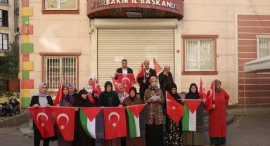 Evlat nöbetindeki Diyarbakır annelerinden Filistin'e destek açıklaması