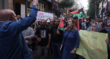 Filistinliler, Fransa Cumhurbaşkanı Macron'un ziyaretini protesto etti