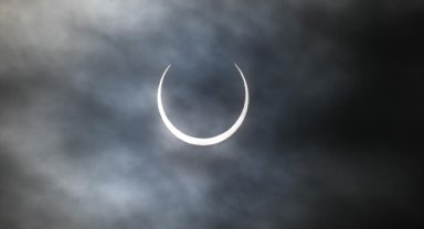 Halkalı Güneş tutulması, ABD'nin Nevada eyaletinde görüntülendi