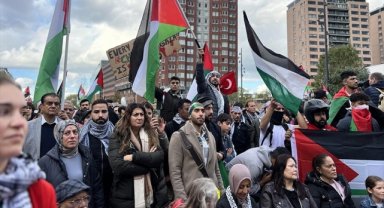 Hollanda'da Filistin'e destek gösterisi düzenlendi