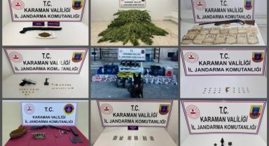 Karaman'da araması bulunan 54 şüpheli yakalandı