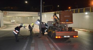 Karaman'da aydınlatma direğine çarpan motosiklet sürücüsü öldü