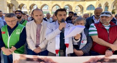 Kırşehir'de Filistin'de hayatını kaybedenler için gıyabi cenaze namazı kılındı