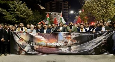Kırşehir'de İsrail'in Filistin'e yönelik saldırıları protesto edildi