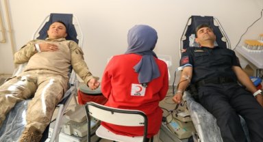 Kırşehir'de jandarma personeli kan bağışladı