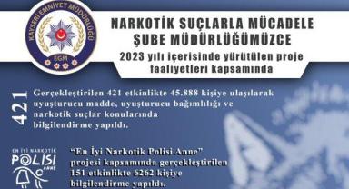 Narkotik ekipleri 45 bin 888 kişiye bilgilendirme yaptı