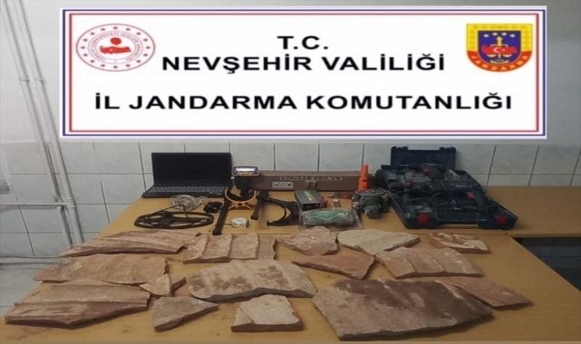 Nevşehir'de kaçak kazı yapan 7 şüpheli suçüstü yakalandı