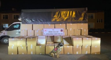 Niğde'de 1 milyon 750 bin dolu makaron ele geçirildi