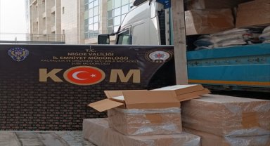 Niğde'de 995 bin makaron ele geçirildi