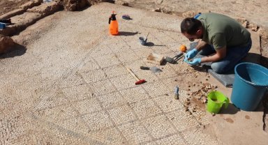 Perre Antik Kenti'nde bulunan 1800 yıllık taban mozaikleri koruma altına alınıyor