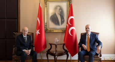 TBMM Başkanı Kurtulmuş, MHP Genel Başkanı Bahçeli'yi ziyaret etti