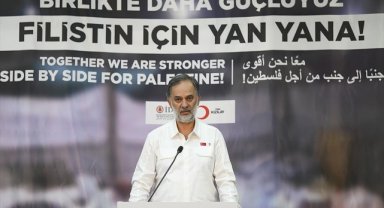 Türk Kızılay ve STK'ler Filistin'e destek için bir araya geldi