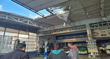 AK Parti Kırşehir İl Başkanı Ünsal, iş yerleri fırtınada hasar gören esnafla görüştü