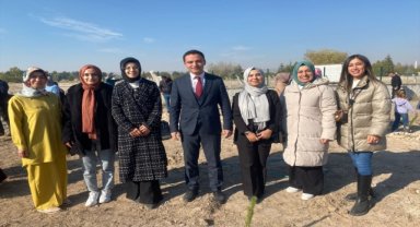 Aksaray'da anaokulu öğrencileri hatıra ormanı oluşturdu